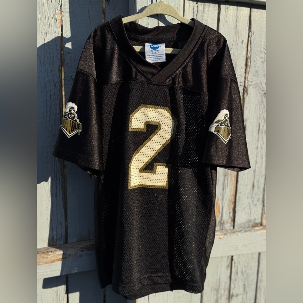 Purdue Football Jersey #2 Kids size 8 Youth NCAA Boilermakers Black and Gold